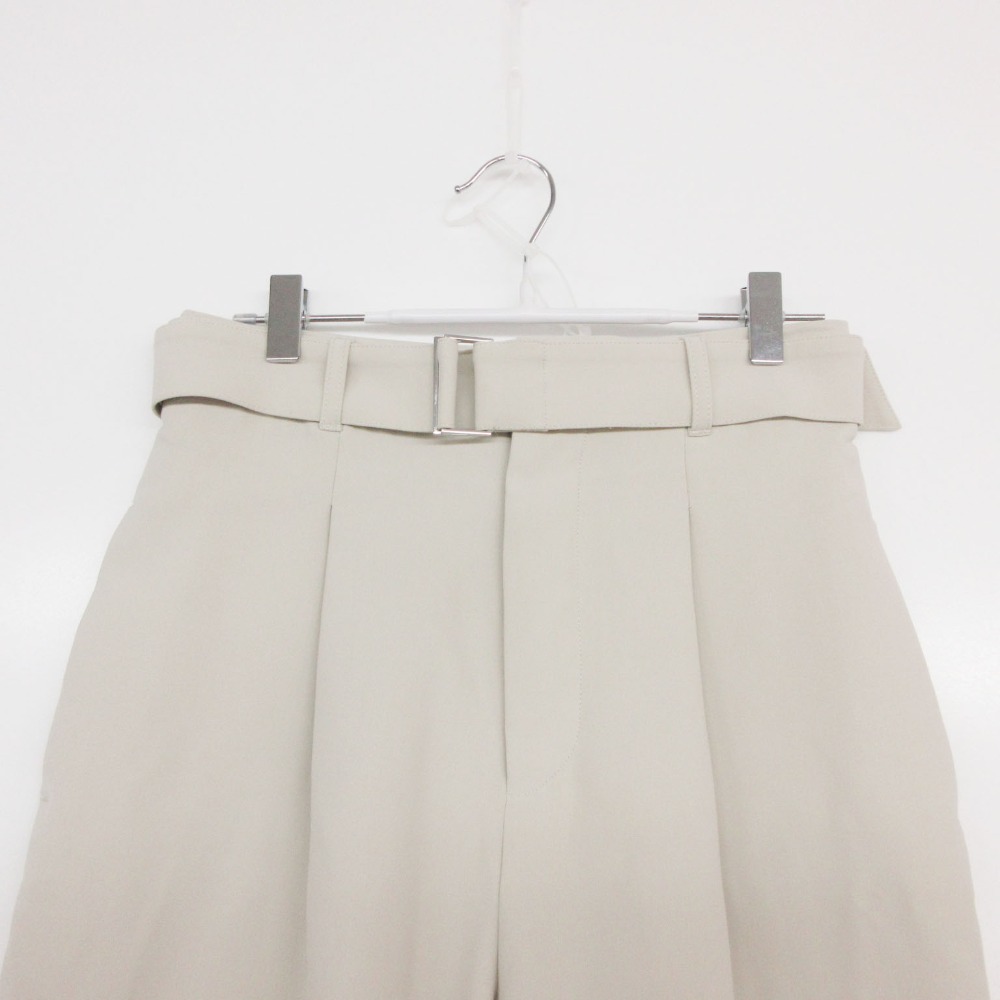Mira Owen ミラオーウェン パンツ ベルト付 タック テーパード ボトムス 裏地付き アイボリー 1【S】 レディース 【中古】 comradebarge-10024980 コムレイドバージ楽天市場店 サンプル画像2
