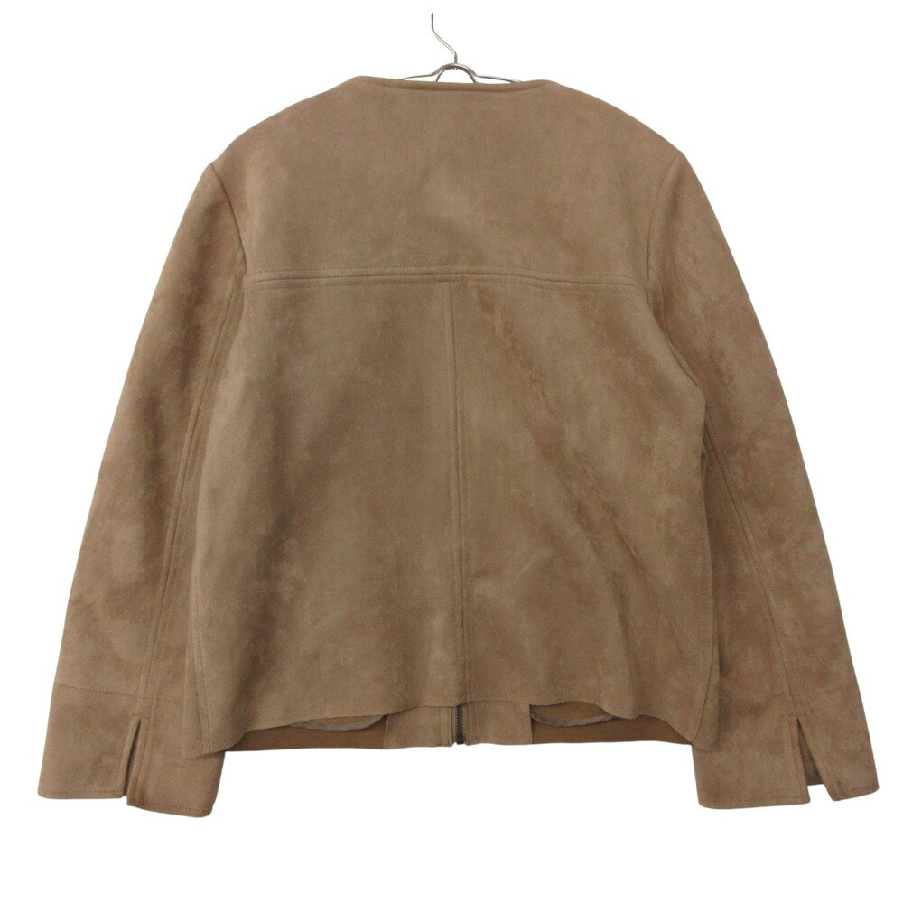 ROPE PICNIC ロペピクニック ノーカラージャケット アウター ジップアップ 長袖 無地 ブラウン 38【M】 レディース 【中古】 comradebarge-10027572 コムレイドバージ楽天市場店 サンプル画像2