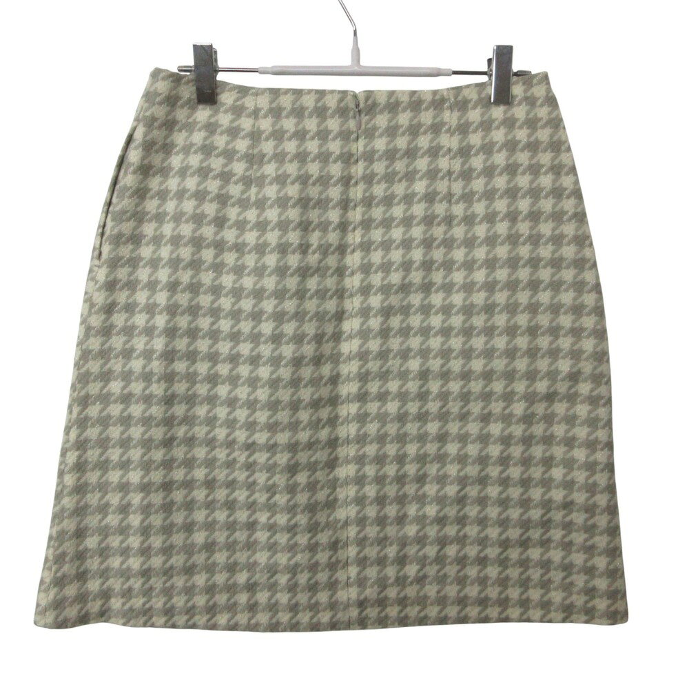 ROPE PICNIC ロペピクニック スカート 千鳥格子柄 タイトスカート ミニ バックジップ グレー×ホワイト 40【L】 レディース 【中古】 comradebarge-10028853 コムレイドバージ楽天市場店 サンプル画像2