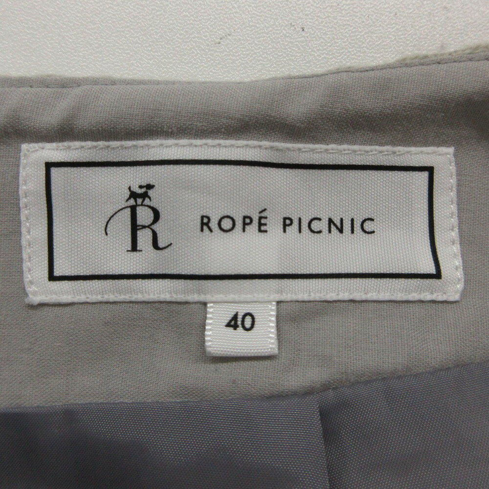 ROPE PICNIC ロペピクニック スカート 千鳥格子柄 タイトスカート ミニ バックジップ グレー×ホワイト 40【L】 レディース 【中古】 comradebarge-10028853 コムレイドバージ楽天市場店 サンプル画像3