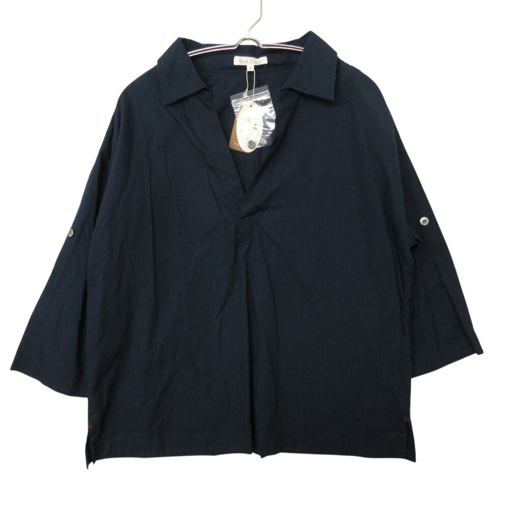 美品 ROPE PICNIC ロペピクニック 長袖シャツ 七分袖 コットン100％ スキッパーシャツ ネイビー 38【M】 レディース 【中古】 comradebarge-10029444 コムレイドバージ楽天市場店 パッケージ画像