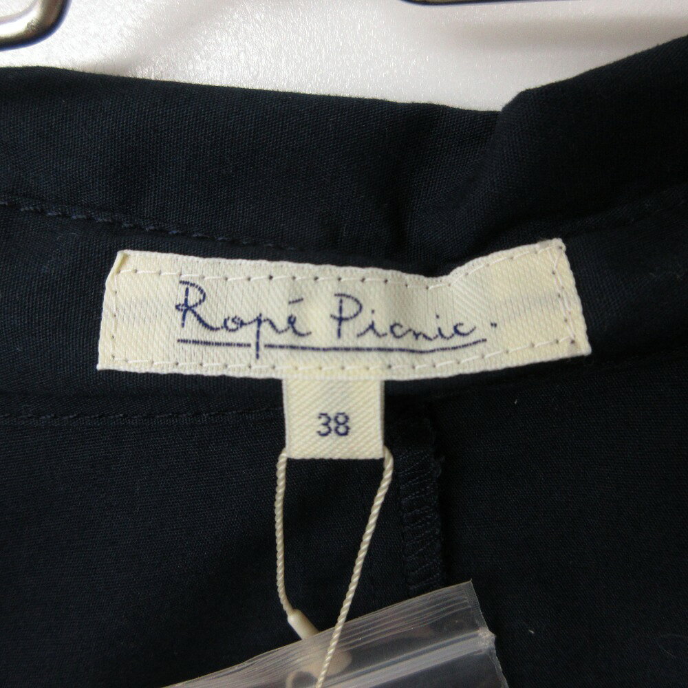 美品 ROPE PICNIC ロペピクニック 長袖シャツ 七分袖 コットン100％ スキッパーシャツ ネイビー 38【M】 レディース 【中古】 comradebarge-10029444 コムレイドバージ楽天市場店 サンプル画像3