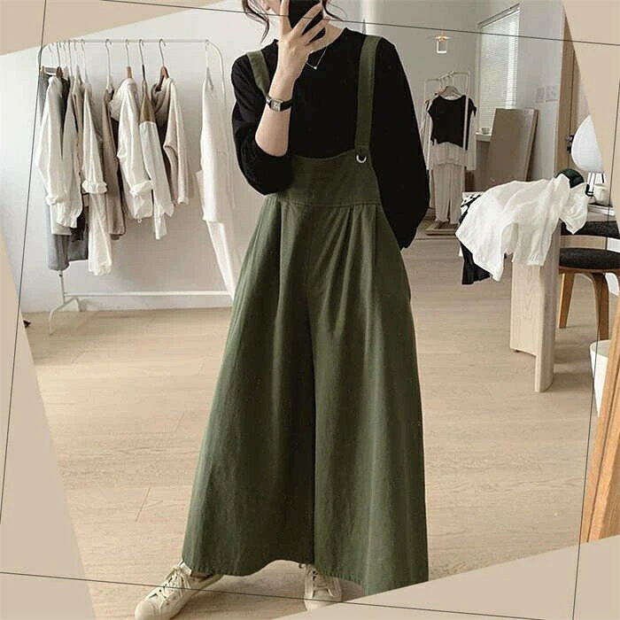 サロペット レディース オーバーオール オールインワン 春 夏 秋 ワイドパンツ 綿 ...