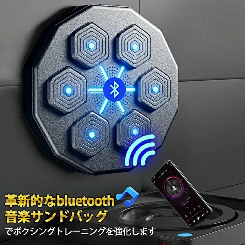 音楽ボクシングマシン スマート ディスプレイ付き 子供 大人 音楽ボクシングマシン 壁パンチングバッグ ボクシングトレーニングパンチング機器 スマート 音楽ボクサーボクシングマシン 家庭での運動 送料無料 2