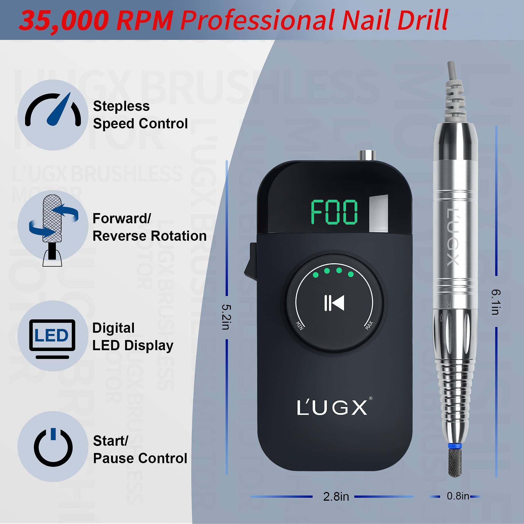 L'UGX ��ư�ͥ���ޥ��� 35000RPM �ץ� �֥饷�쥹 �ͥ���ɥ�� ���� ���᤭ ���𥵥�����