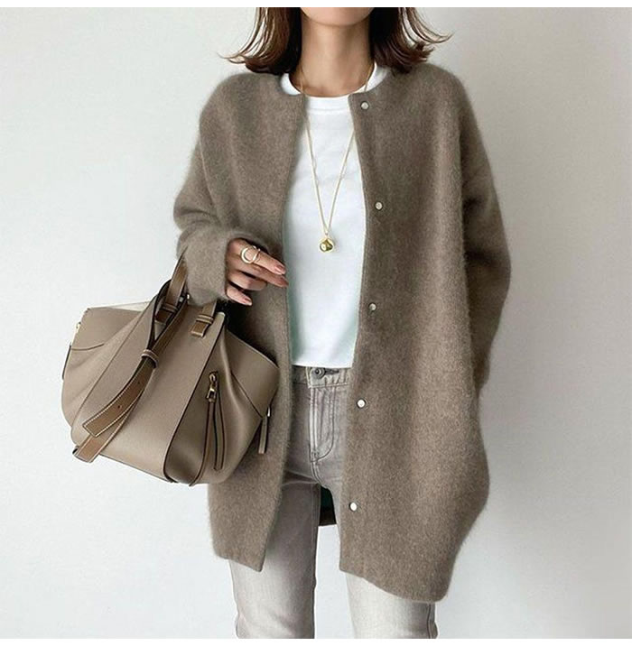 【赤字覚悟!100円offクーポン期間限定】新作コート秋 レディースコート秋 冬コート 秋アウター 春秋コート ニットコート秋アウター 大人コート 春秋ジャケット レディース ニットカーディガン秋 ゆったり ビッグサイズ 着痩せ エレガント 高級感 体型カバー 普段着