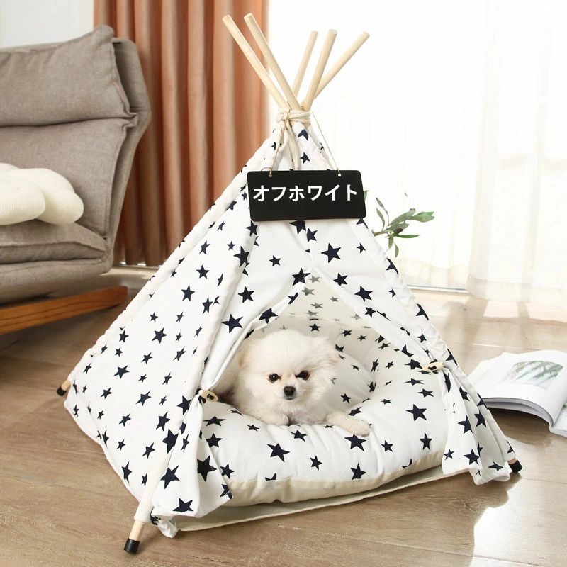 ペット テント 猫テント ペットの巣 夏用 ペット ハウス ペットベッド 犬小屋 猫小屋 通気性いい 暑さ対策 かわいい マットレス付き 洗濯可能 松の木,ズッ...