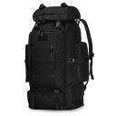 メンズ リュック 帆布 大容量 大開口式 バックパック キャンバス 旅行 防災用 堅牢 MOLLE 防水 コットン キャンバス リュックサック 登山 キャンプ トレッキング 旅行 100L(4)