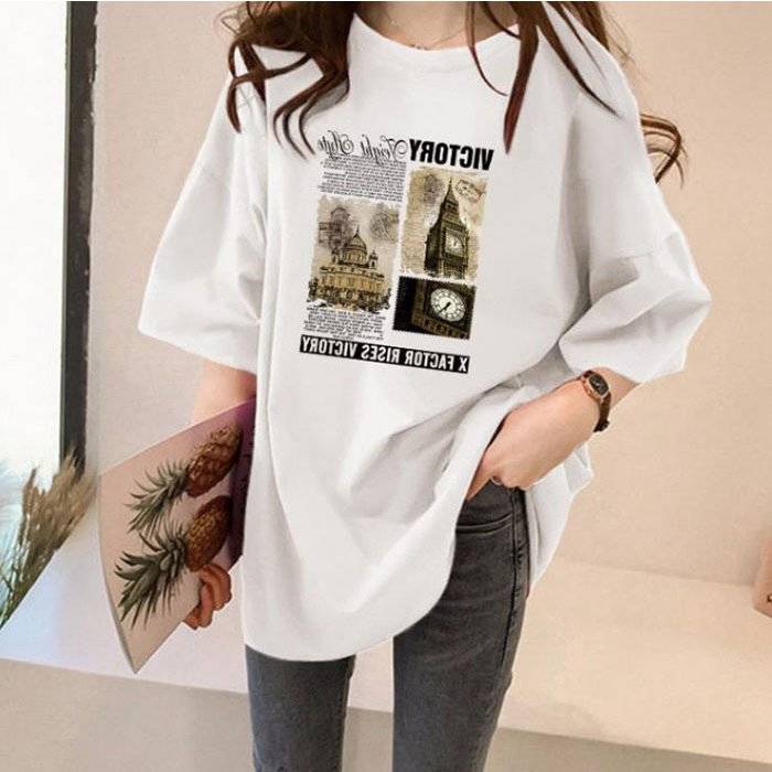 Other - tシャツ カジュアル レディース 半袖 ゆったり Tシャツ 大きい ゆるTシャツ ゆるカットソー カラバリ ロングT トップス 無地 ルームウェア