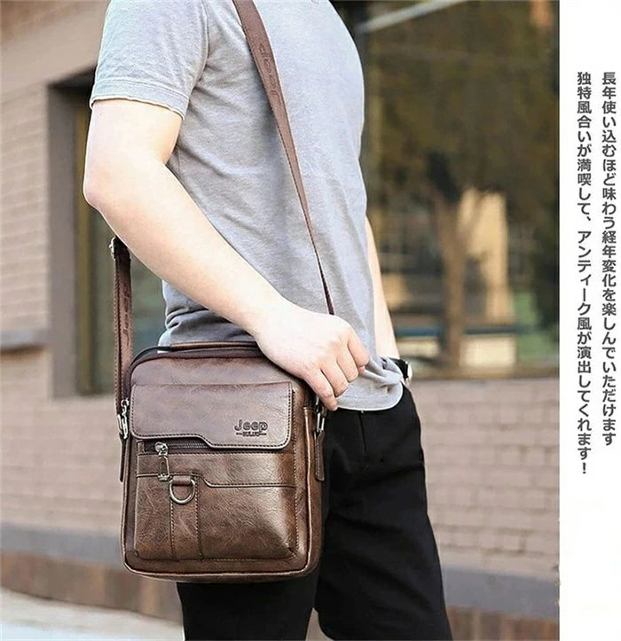 !2点 バッグ メンズ ショルダーバッグ メンズ 財布 ロング財布 短い財布 バッグ レトロ風 ワンショルダー 斜め掛け ボディバッグ 防水 通学 通勤 カバン...