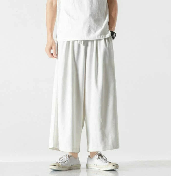 ワイドパンツ フレアパンツ リネンパンツ メン...の紹介画像2