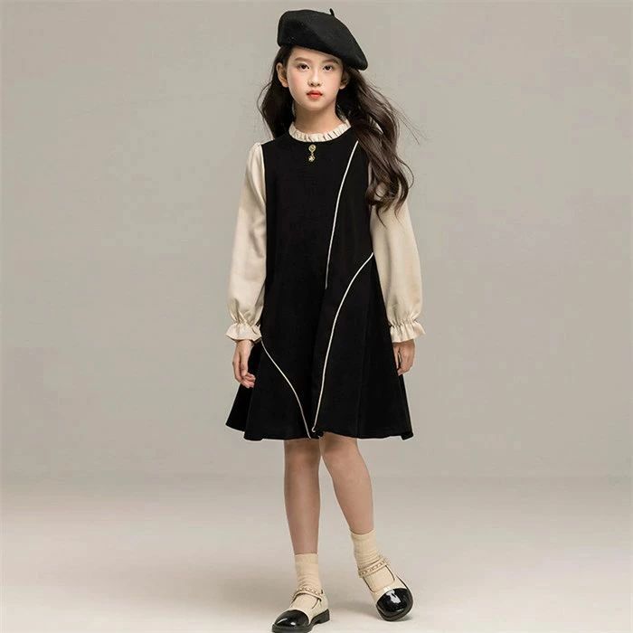 キッズ ベビー 子供 子供服 キッズ服 女の子 秋 秋物 春服 春物 フェイクレイヤード 重ね着 長袖 3
