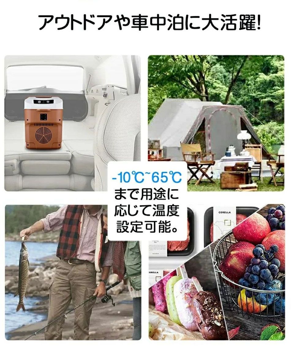 -10℃〜65℃設定可 車載＆家庭 急速冷凍 AC110V/DC12V 電源式 2WAY電源対応