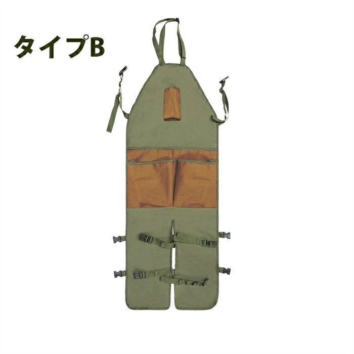 園芸エプロン足当てエプロン園芸園林トリミングマルチポケットカラー混色タイプ防...