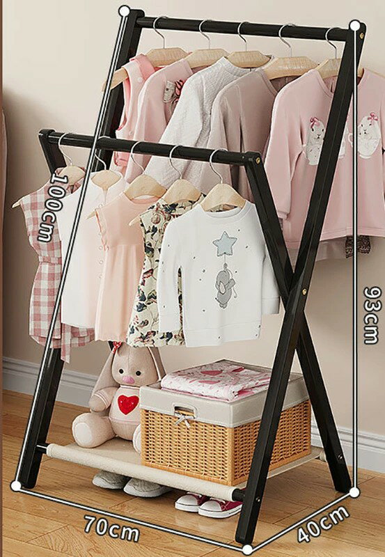 ハンガーラック 折りたたみ式 木製 ハンガー 棚付き 大容量 頑丈 スリム おしゃれ 棚付き バスケットトローリー コートハンガー 寝室 玄関 リビング 収納 バッグ 鞄 ランドセル 廊下 シンプル マンション