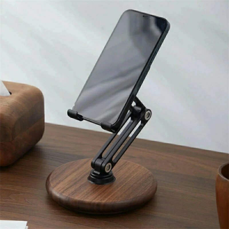 素材 土台：木材 スタンド：アルミ合金 寸法 直径：14.5cm 高さ：23cm (最長、パッド部分含む)