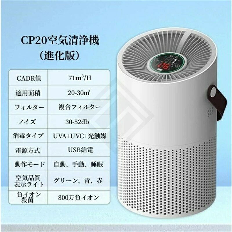 空気清浄機 コンパクト PM2.5対応 10畳対応 寝室 静音 卓上 静か スリム パワフル 空気清浄器 おしゃれ 黒 タバコ 花粉 スタイリッシュ 一人暮らし ミニ 加湿なし 売れ筋 2