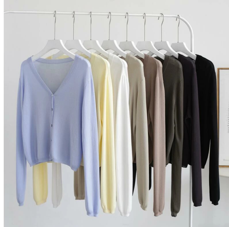 カーディガン サマーニット uvカット シアー 薄手 トップス レディース 透け vネック 夏 長袖 冷感 吸..