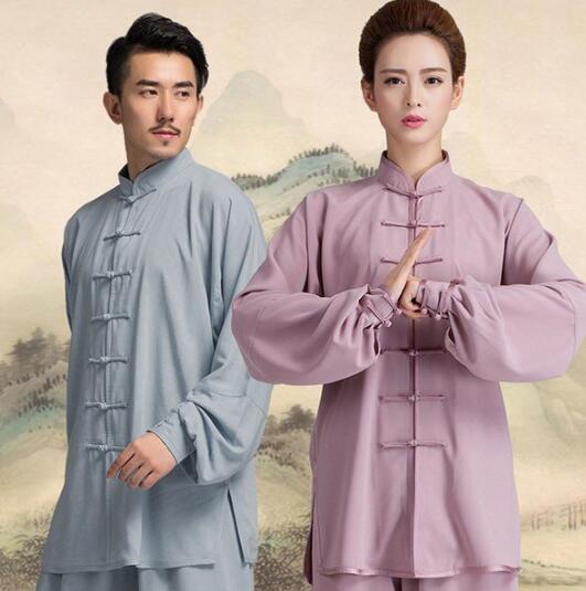 太極拳 服 カンフー 服 太極拳 ウェア カンフー 衣装 表演服 武術 演出服 練習用 太極拳 上下セット 男女兼用 春夏秋