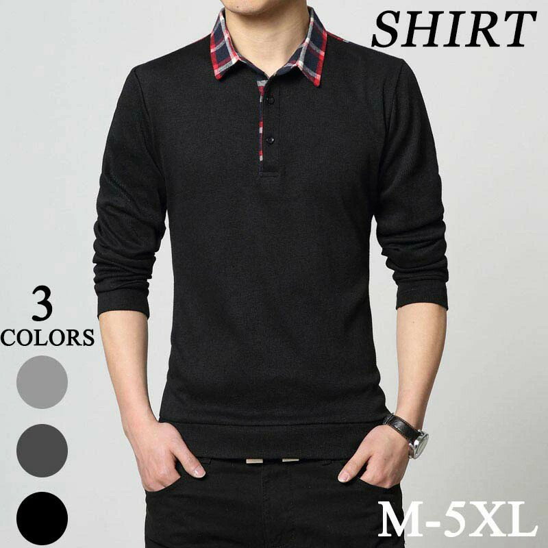 【M-5XL】ポロシャツ 秋冬 長袖 メンズ ロンT メンズ トップス Tシャツ スポーツポロシャツ メンズスプ..