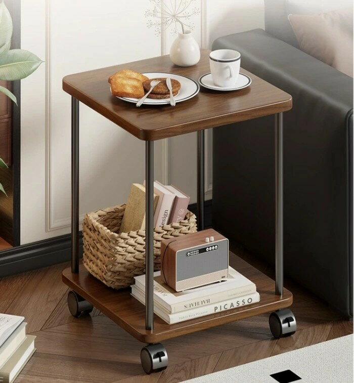 無垢材の小さいテーブルソファの辺の何家の応接間の小さい坪型テーブル貸家のベッドの頭の台のシンプルなテーブルを置きます