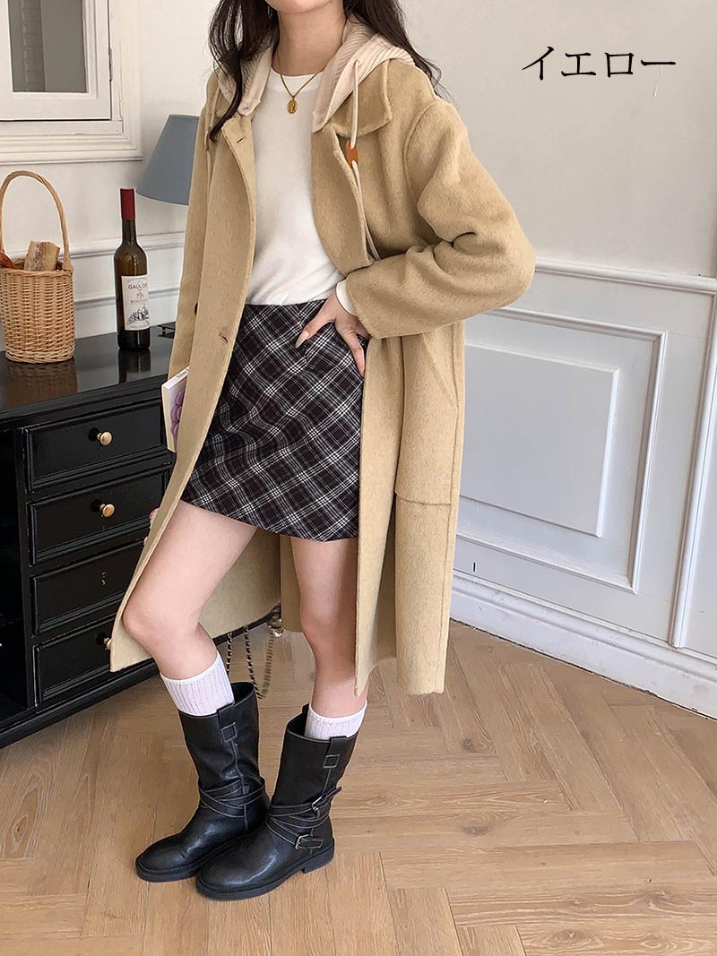 送料無料 ロング チェスターコート フード レディース カシミヤ ブレンド ウール アウター ロング丈 ゆったり 秋冬 アウター 大きめ テーラード 女性 30代 40代 50代 60代 防寒 暖かい 大きいサイズ 通勤 立派 おしゃれ きれいめ 上品 シンプル 大人