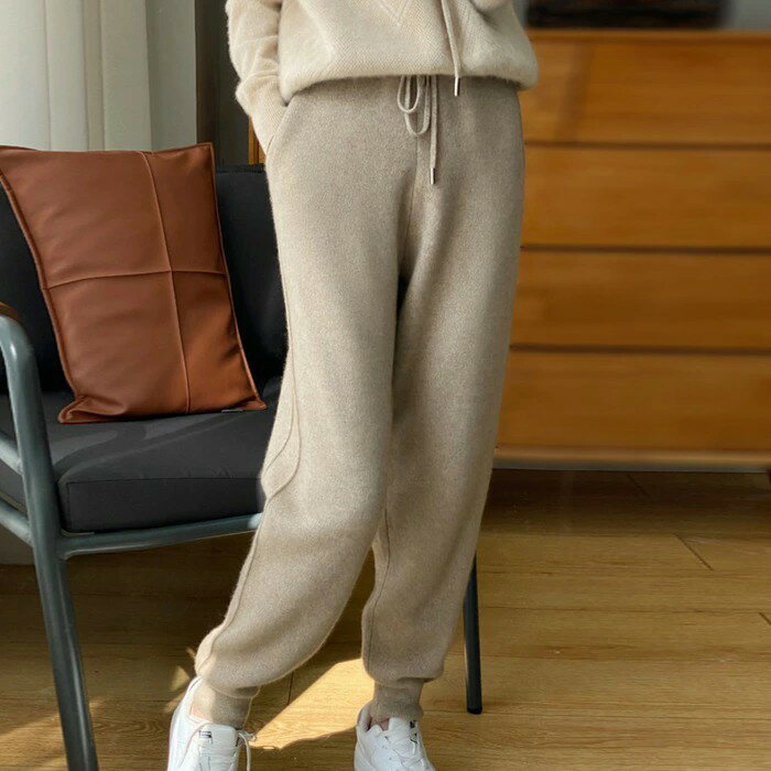 ウール混 ジョガーパンツ レディース ニットパンツ ニット パンツ ウエストゴム 暖かい 防寒 保温 ゆったり 体型カバー ハイウエスト 着痩せ 無地 サイドライン ボトムス カジュアル おしゃれ 可愛い シンプル 高見え きれいめ 通勤 通学 20代 30代 40代 50代 春 秋 冬 2