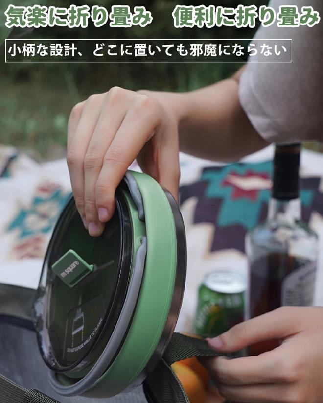アウトドア用ケトル 携帯用 キャンプ やかん 1L 折り畳み ケトル ソロキャンプ ケ...