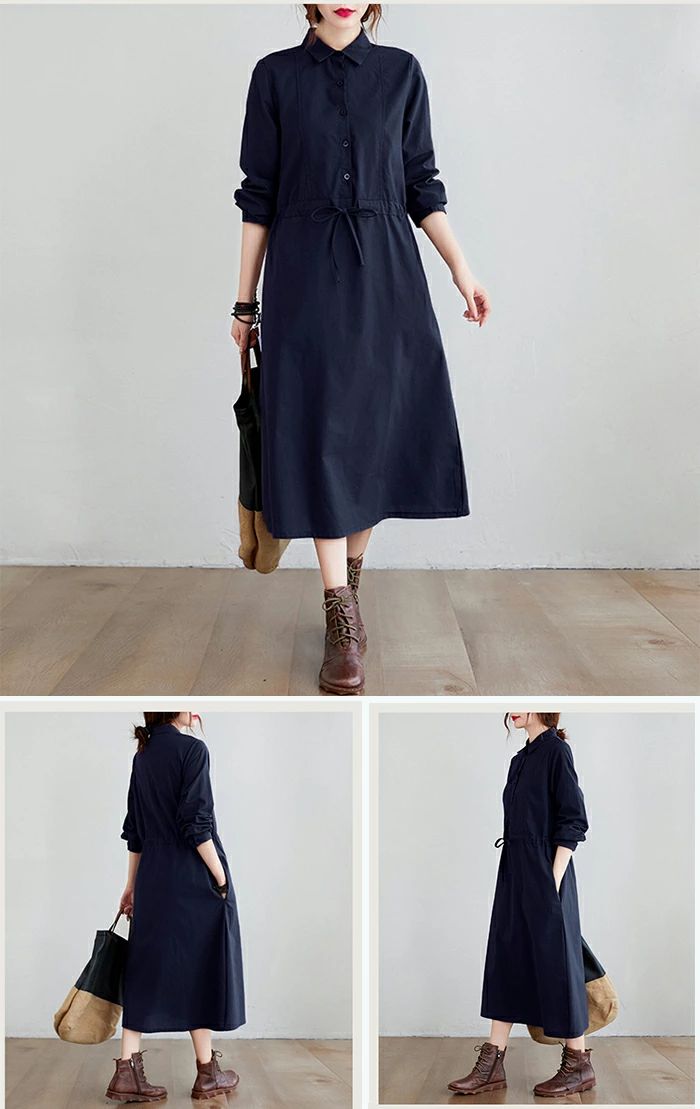 春新作ワンピース レディースワンピース春 シャツワンピース リネンワンピース 春ワンピース Aラインワンピース きれいめ 大人ワンピース 春 ゆるワンピース ロングワンピース 大きいサイズワンピース おしゃれ 通勤 通学