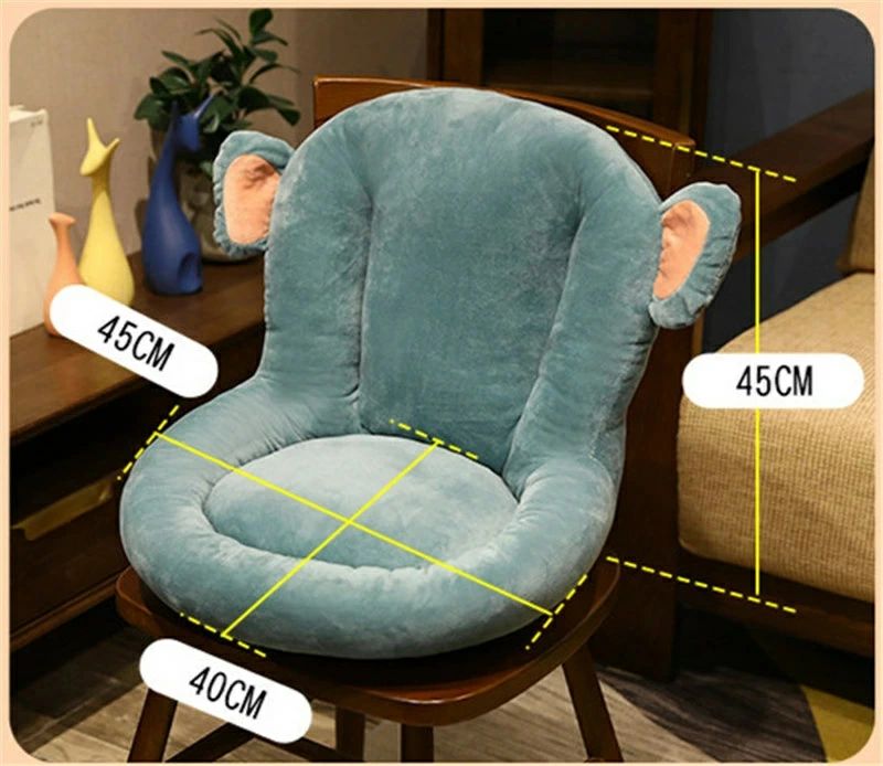 クッション 背もたれ付き 椅子型クッション 椅子用クッション チェアクッション 椅子用クッション オフィスクッション 座布団 椅子用 座椅子 クッション 寒冷対策 こたつ 冷え対策 省エネ 着る毛布 腰痛 デスク 車内用 オフィス ミニソファー プレゼント [2]