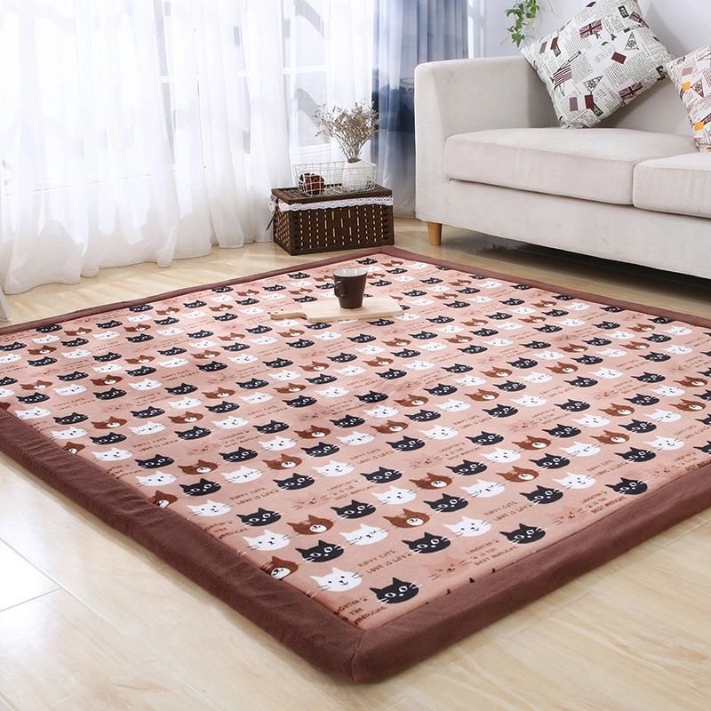 7つのスタイル 厚くするプはっ水 子供の漫画のパターン ラグ洗えるカーペット 低反発 厚手リビング ラグマットラグカーペット驚きのはっ水力！ サンゴの毛厚み30mmサイズ：200*250cm