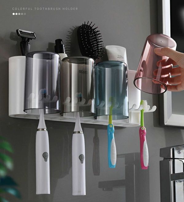 歯ブラシスタンド コップ付き 歯磨きコップ ホ...の紹介画像2