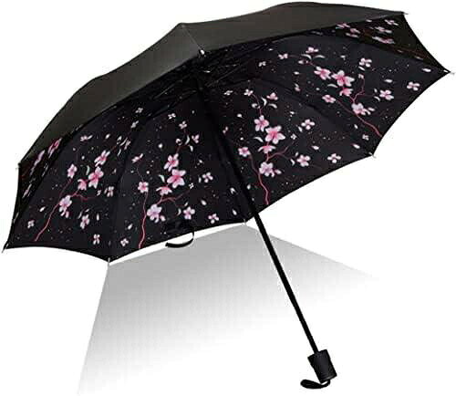折り畳み傘 折りたたみ傘 桜 花柄 晴雨兼用 99%遮光 紫外線対策 簡単に水を弾く 軽量 おしゃれ オリジナルデザイン 晴れ 雨の日 ギフト 装飾 花見 春ツアー 夏 ピクニック
