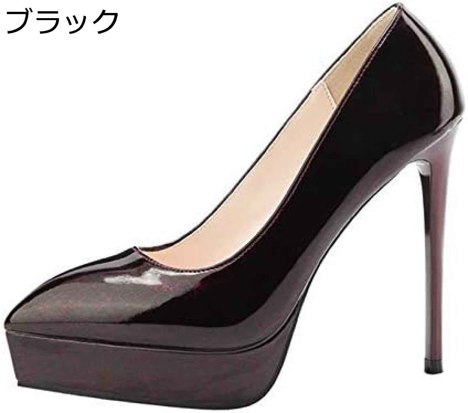 プラットフォーム パンプス ポインテッドトゥ ハイヒール 12.5cm ヒール 痛くない 脱げない 歩きやすい ドレス パーティー 結婚式 パンプス カジュアル デート オフィス 美脚 ビジネス アウトドア ファッション 仕事用 comsys-r-10092734 Nartooston パッケージ画像