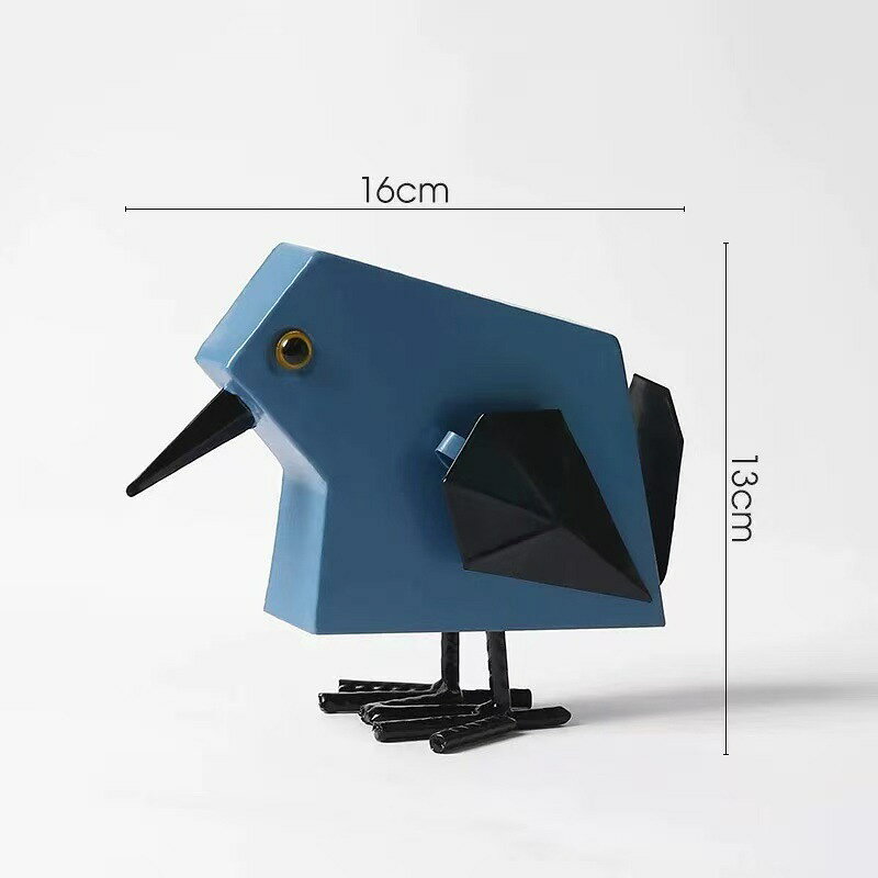 鳥 置物 インテリア オブジェ 北欧風 ジオメトリック 玄関 リビング 飾り 鉄製 雑...
