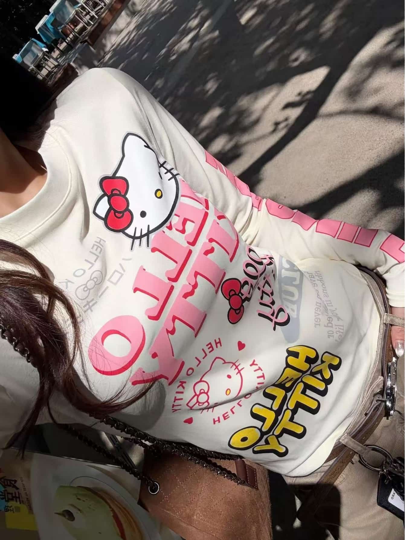 Three-Quarter - 【Y2Kレトロポップ】ロンT レディース Tシャツ カットソー 長袖 韓国ファッション 英字 ロゴ キャラクター プリント クルーネック 丸首 タイト フィット スリム ストレッチ 伸縮性 インナー 重ね着 春 秋 トップス 着痩せ 細見え 体型カバー 大人可愛い ストリート