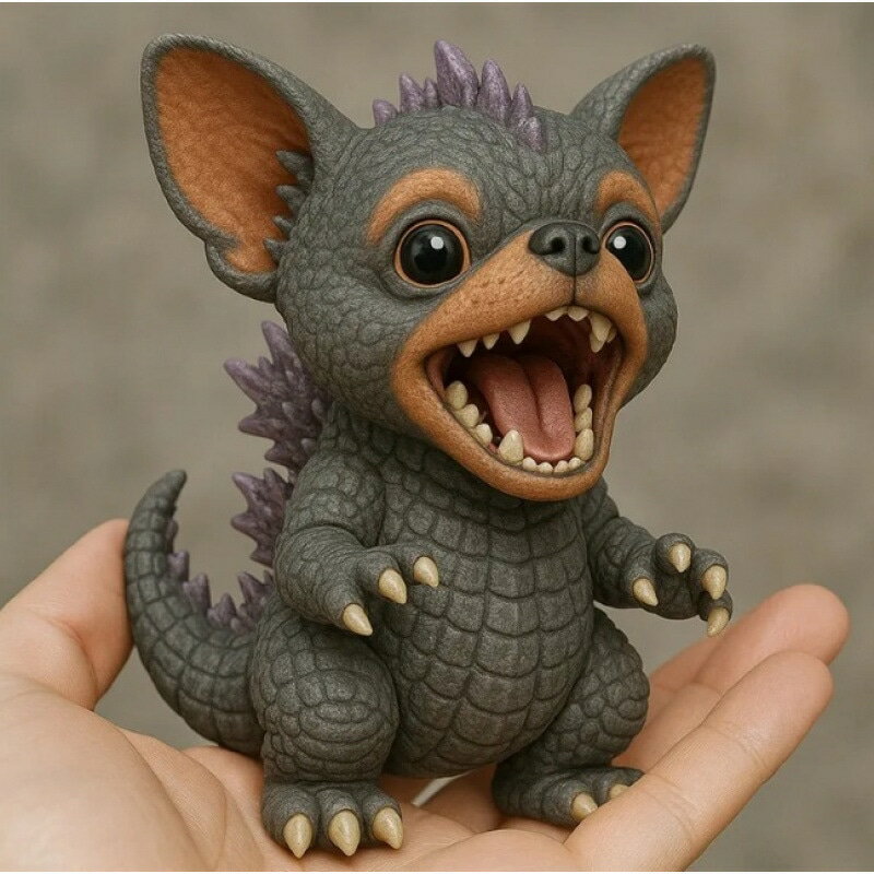かわいい 怪獣 犬 フィギュア 置物 オブジェ 室内 ガーデン 飾り 玄関 ペット ギフト 癒し系 ミニチュア 恐竜風 生物 ガーデニング ギフト プレゼント インテリア