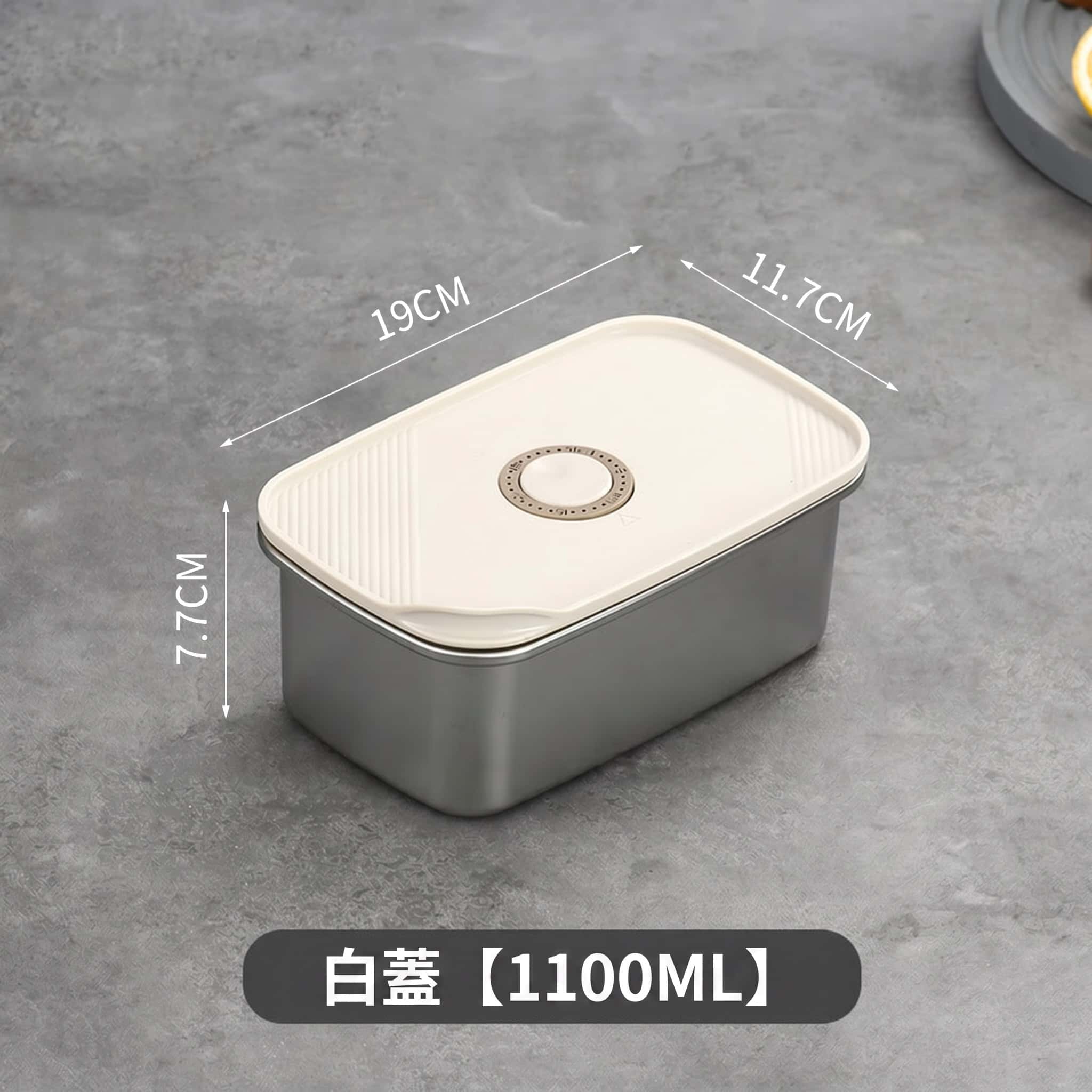 保存容器 ステンレス 弁当箱 密閉 作り置き 容器 冷蔵庫 整理 日付ダイヤル 汁漏れ防止 大容量 1100ML 丈夫 キッチン収納 調理器具