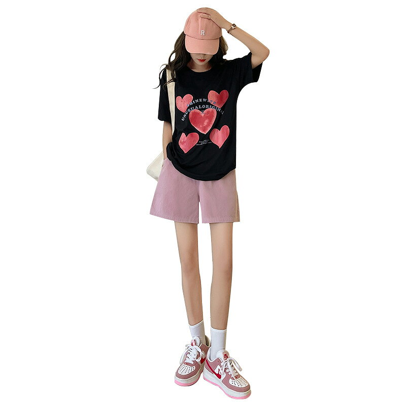 ショートパンツ レディース 綿 ゆったり ハイウエスト ウエストゴム 短パン 夏 カ...