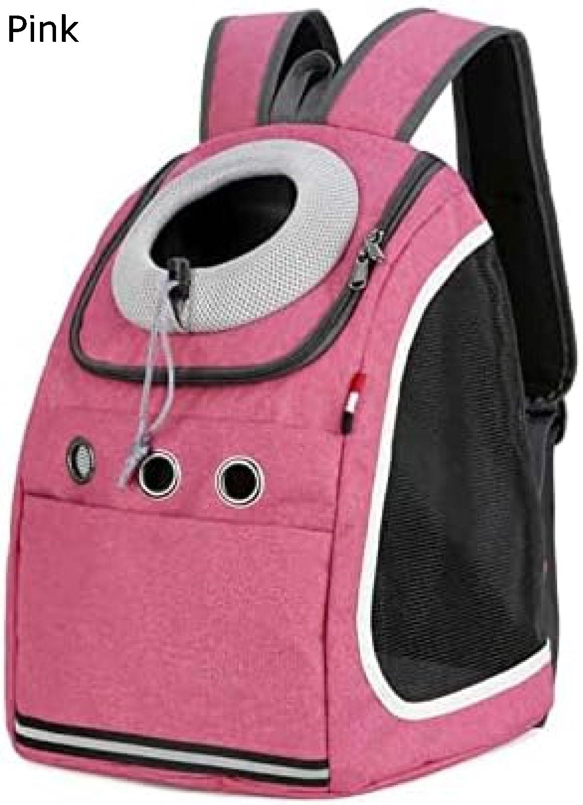 ペットキャリーバッグ 小型犬と猫のペットの子犬用フロントバッグ ヘッドアウトデザイン、ハイキング用、屋外用、犬用バックパック、調節可能なショルダーメッシュ、ペット用バックパック、ヘッドアウト ペットリュックバッグ