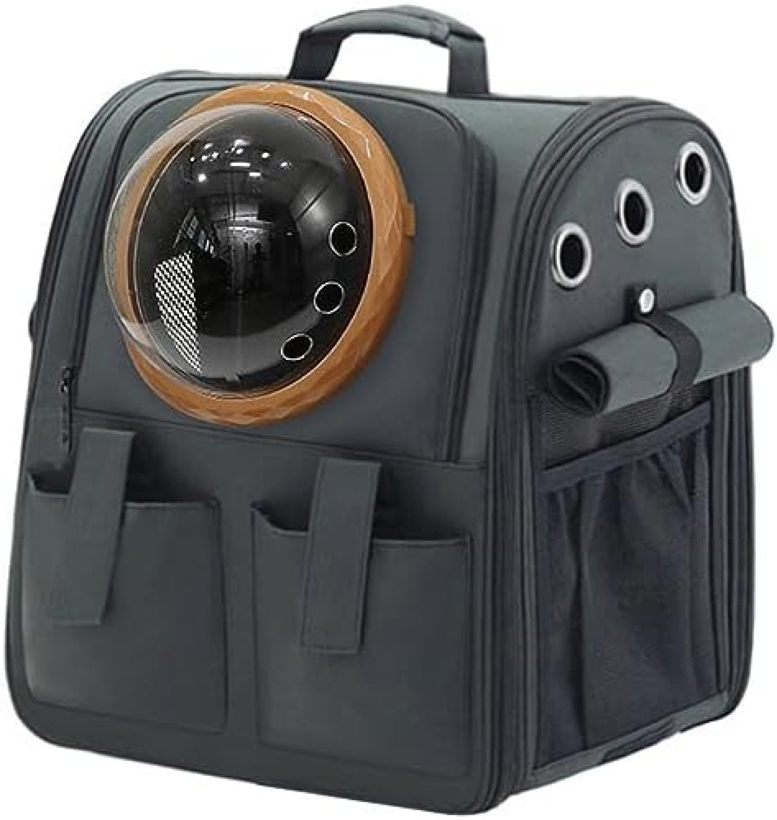 　　　 ◆◇◆売れている秘密◆◇◆ 1.素材：900D オックスフォード生地 + ポリエステル 猫のための快適なデザイン：外側は高密度キャンバス素材、内側はポリエステルで猫の安全と快適さを考えました。 自由な動き：大きな内部設計により、猫が自由に姿勢を変え、転倒しにくくなっています。 軽量で快適：厚みのあるショルダーデザインと調節可能なショルダーストラップが重力を均等に分散し、疲れにくさと利便性を提供します。 大容量収納：大型の収納袋が装備されており、リードやおもちゃ、おやつ、おむつを簡単に収納できます。ペットの外出に便利です。 　　　◆◇◆注意事項◆◇◆ご覧のモニターの環境、撮影環境により実物と色味が異なって見える場合がございます。湿った状態で他のものと擦り合わせると色が移る恐れがあります。濃色品の洗濯時は、白色、淡色と分けて洗ってください。説明 宇宙カプセルデザインのペットバックパック - 猫や小型犬のための快適な旅行用リュックサック1.素材：900D オックスフォード生地 + ポリエステル 猫のバックパックは、外側が高密度キャンバス素材、内側がポリエステルで作られており、丈夫で安全です。 大きな内部設計により、猫は様々な姿勢を取ることができ、安定感があります。 ショルダーデザインと調節可能なストラップで、重量が均等に分散され、快適で便利な使用感が楽しめます。 リードやおもちゃ、おやつなどを簡単に収納できる大型収納袋が正面に装備されています。