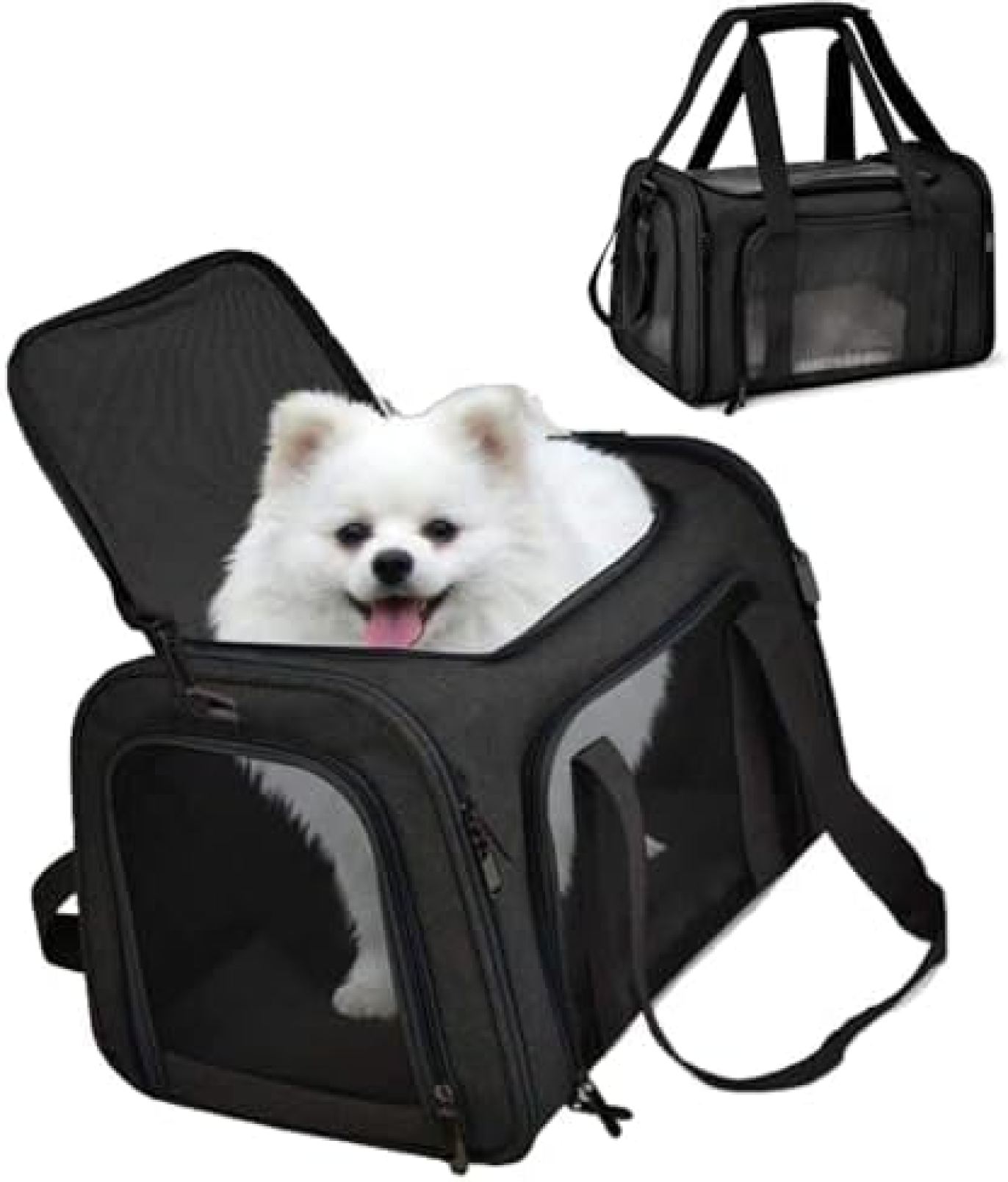　　　 ◆◇◆売れている秘密◆◇◆ 多機能デザイン：4wayキャリーバッグは、手持ち、ショルダーバッグ、車用クレート、スーツケースとして使用できる多目的なデザインです。 快適な通気性：4つのメッシュ窓があり、ペットが安心して頭を出すことができ、通気性を確保します。 安全性を重視：ダブルロックジッパーや滑り止めマットなどの安全機能が充実しています。 軽量で持ち運び便利：重さわずか1280gと軽量で、取り外し可能なクッションや専用リードも付いています。 旅行に最適：コンパクトなサイズと多彩な持ち運びオプションで、外出、散歩、旅行に最適なバッグです。 　　　◆◇◆注意事項◆◇◆ご覧のモニターの環境、撮影環境により実物と色味が異なって見える場合がございます。湿った状態で他のものと擦り合わせると色が移る恐れがあります。濃色品の洗濯時は、白色、淡色と分けて洗ってください。説明 4wayペットキャリーバッグ: 中?大型猫?小型犬?うさぎ用のリュック。折りたたみ可能で形状が変わらない、通気性が高く臭気がない。引っ掻き傷に強い設計。車載/ドライブ/キャンプ/旅行/通院/災害避難に最適。ブラックカラー、サイズS。【飛び出し防止リー付き】 便利で多用途な4wayキャリーバッグは、ショルダーバッグ、車用クレート、スーツケースとして使用できます。 調節可能なショルダーストラップとサイドポケット付きで、持ち運びが便利でペットのおやつやおもちゃも収納可能です。 品質と通気性に優れた4つのメッシュ窓があり、ペットが頭を出しても安全です。 安全機能も充実しており、ダブルロックジッパーと滑り止めマットが付いています。 軽量で広々としたデザインながらも、小型犬、猫、ウサギなどの小さなペットに最適なスペースを提供し、旅行に最適なキャリーバッグです。