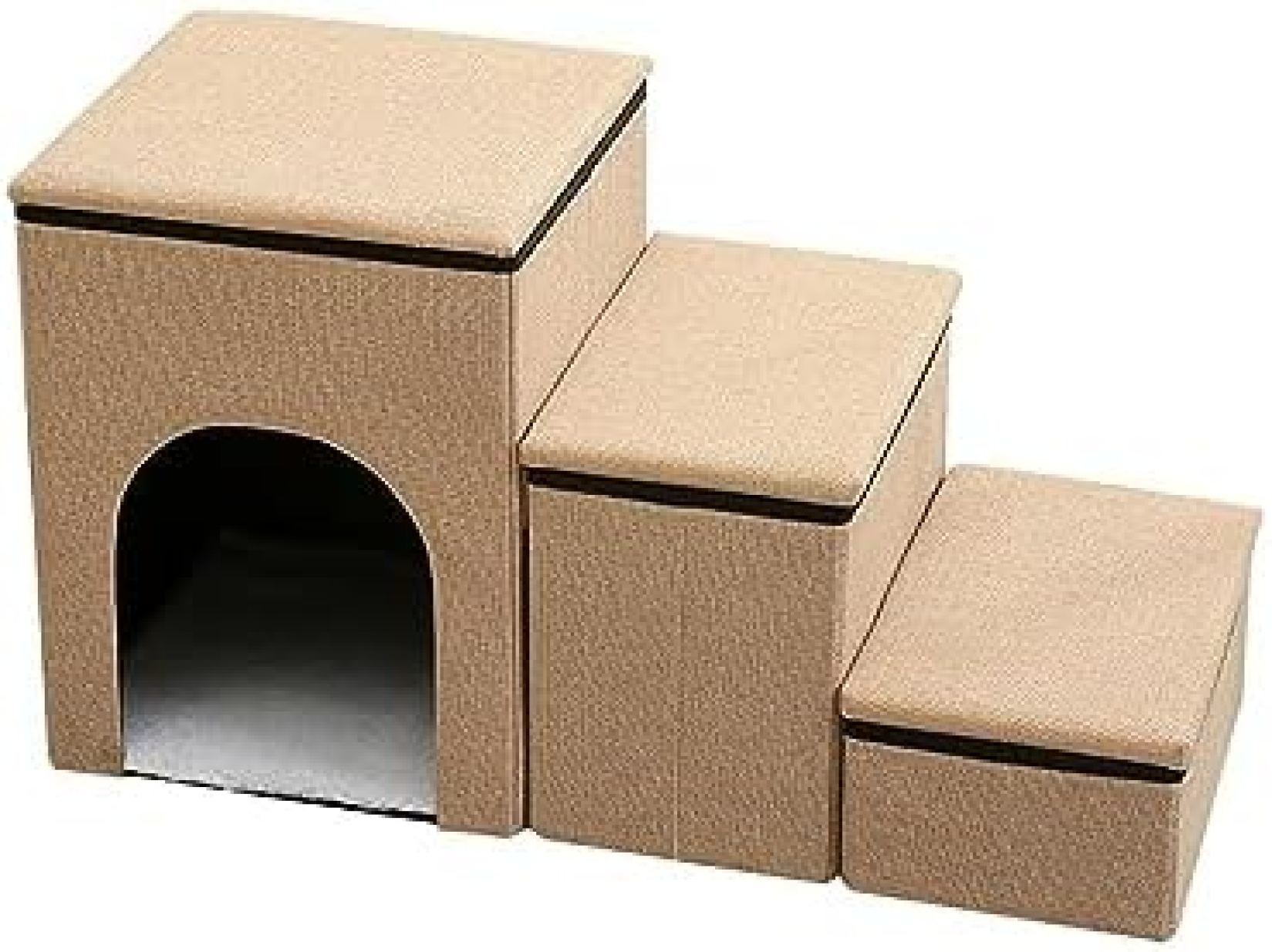 　　　 ◆◇◆売れている秘密◆◇◆ 【快適な素材】当社のペット用階段は高品質のポリエステル素材で作られており、耐摩耗性、耐傷性、耐久性があり、繊細で快適なタッチです。 多機能なデザインで、ペットハウスやおもちゃの収納ボックスと組み合わせることができます。創造的で実用的な3 in 1のアイテムです。 折りたたみデザインで、簡単に収納や持ち運びができます。さまざまなペットに対応し、使いやすさを追求しました。 取り外し可能な3段階で設計されており、モダンでシンプルなデザインにより、家の装飾に簡単に統合できます。ペットが簡単に高い場所に到達できます。 高品質のポリエステル素材で作られ、耐久性に優れています。繊細で快適なタッチを提供し、ペットの健康と安全を守ります。 　　　◆◇◆注意事項◆◇◆ご覧のモニターの環境、撮影環境により実物と色味が異なって見える場合がございます。湿った状態で他のものと擦り合わせると色が移る恐れがあります。濃色品の洗濯時は、白色、淡色と分けて洗ってください。説明 「ポータブルな折りたたみ式ペット階段 - 犬と猫用の快適なステップ」【快適な素材】当社のペット用階段は高品質のポリエステル素材で作られており、耐摩耗性、耐傷性、耐久性があり、繊細で快適なタッチです。 【安定性抜群】滑り止め底部が付いているので、ペットの犬や猫が安全に上り下りでき、安定感があります。 【コンパクトデザイン】折りたたみ式のデザインで、簡単に収納でき、持ち運びに便利です。 【多機能性】ペット用階段はしごとしてだけでなく、収納ボックスや遊び場としても使用できる、3つの機能を兼ね備えたアイテムです。 【階段は3段】階段は3段に分かれており、取り外し可能で、モダンでシンプルなデザインがお部屋のインテリアにも合います。