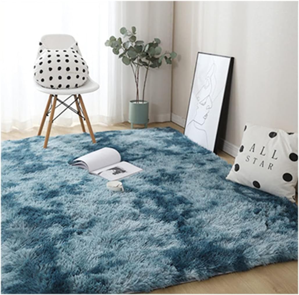 ラグマット 洗える カーペット 2畳 ラグ 120×160cm ダークブルー じゅうたん カーペット シャギーラグ センターラグ 防ダニ 滑り止め付き 100*200cm ふわふわ ホットカーペット