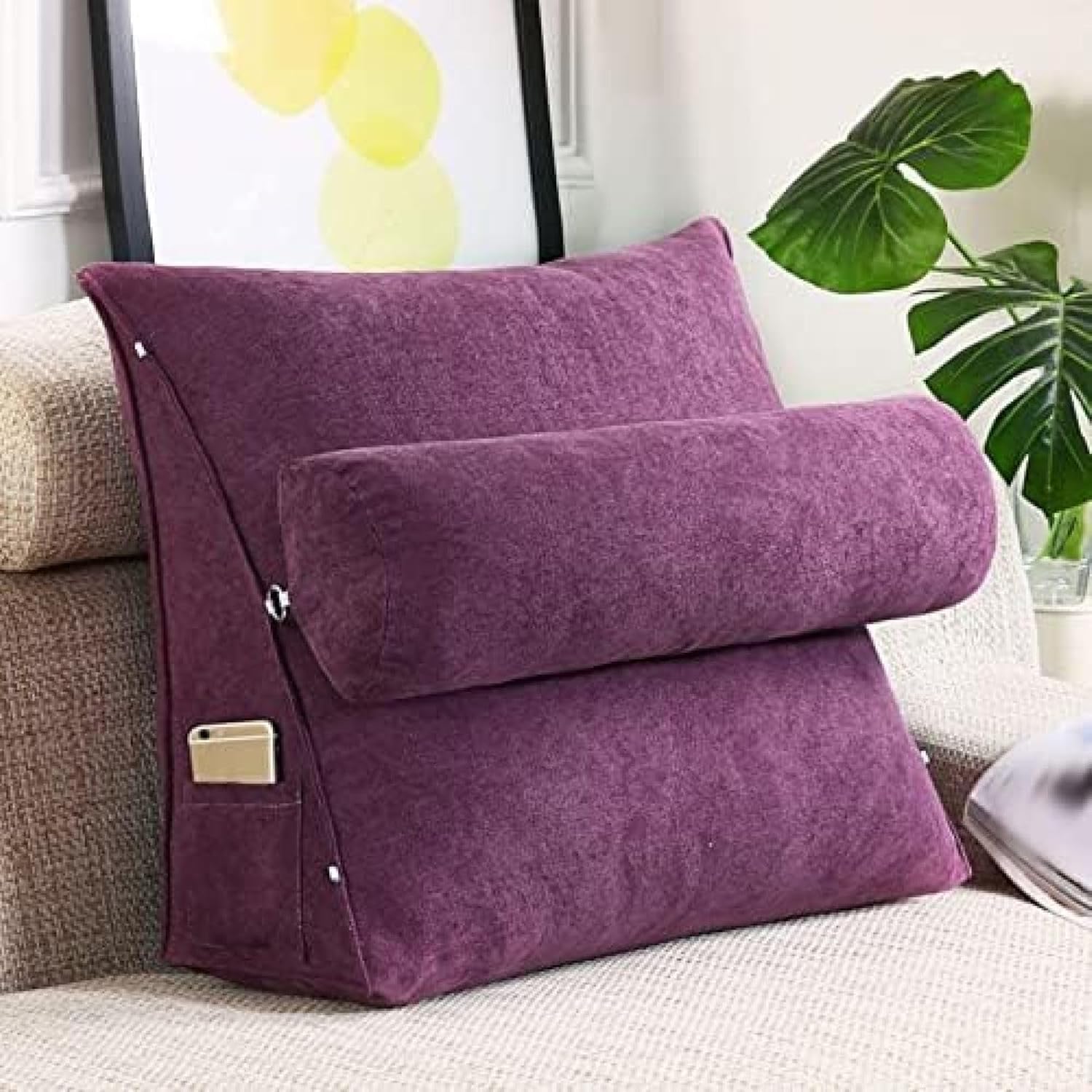 　　　 ◆◇◆売れている秘密◆◇◆ 【製品仕様】 詰め物：PP綿　サイズ：60*50*20cm 45*45*20cm 【多目的な使用】ソファに置いて肘置きや枕として使用するのに最適な傾斜とサイズ。足を上げてむくみを解消する足枕としても利用可能。 【便利な洗濯可能】取り外し可能で洗濯機で簡単に洗えるクッション。家庭用からホテル、病院、オフィス、車まで幅広い場所で使用できます。 【移動しやすいデザイン】持ち手付きで、家の中で簡単に移動できるクッション。サイドポケットも付いており、リモコンや携帯電話を収納できます。 【スタイリッシュなデザイン】ヘッドボードやソファー、窓際の座席、車内などに配置するのにもおしゃれなデザイン。快適なリラックス空間を提供します。 　　　◆◇◆注意事項◆◇◆ご覧のモニターの環境、撮影環境により実物と色味が異なって見える場合がございます。湿った状態で他のものと擦り合わせると色が移る恐れがあります。濃色品の洗濯時は、白色、淡色と分けて洗ってください。説明 -