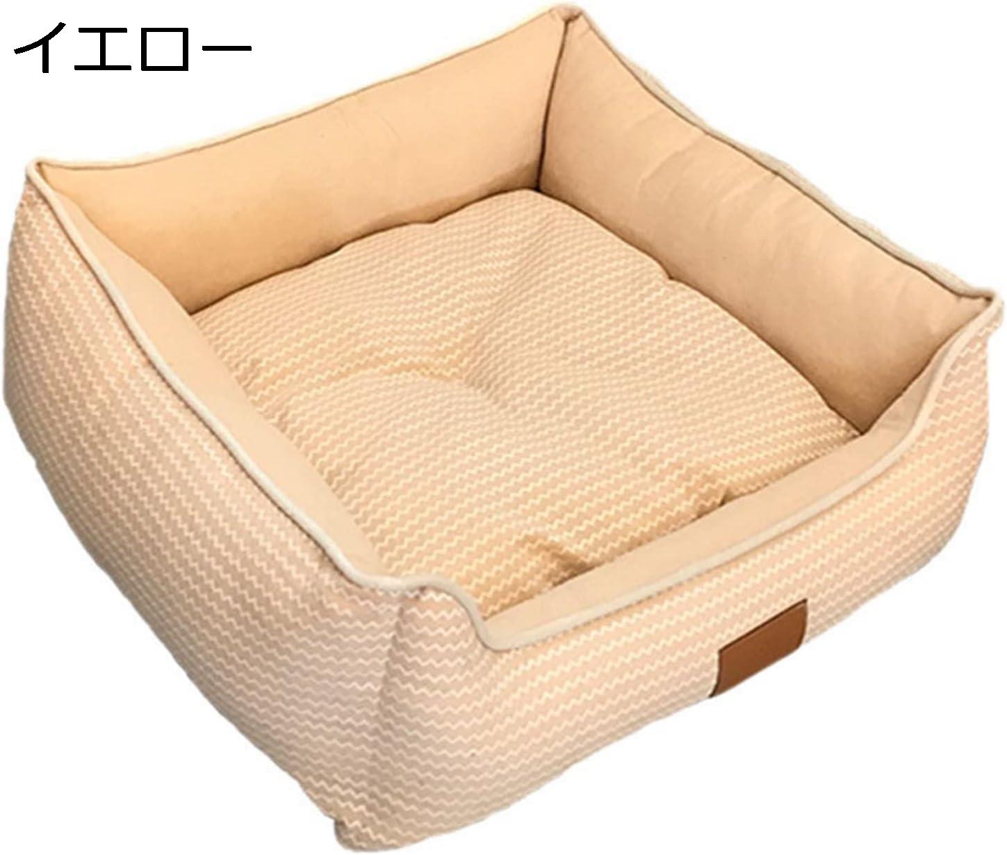 ペットベッド 犬 猫 スクエア グレー 65×60CM 猫 子犬 小型犬 中型犬 大型犬…