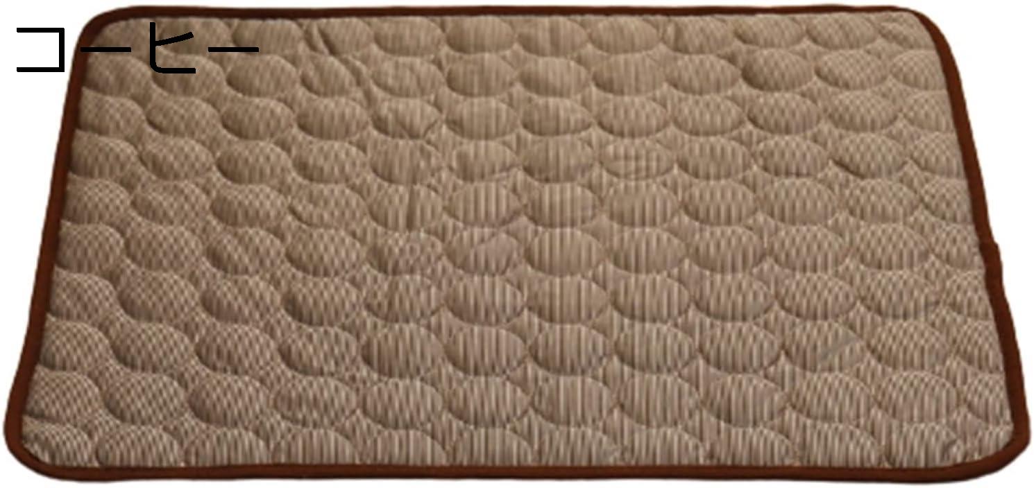 ペットベッド　猫/犬　ペット用品　小型犬　中型犬　犬ベッド　耐久性　夏　犬クッション　猫犬用マット　寝床　通気性よい　快適　ひんやり　涼しい　アイスシルク　耐噛み 防湿