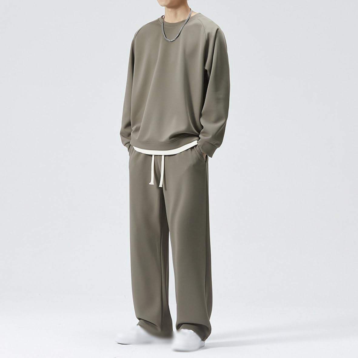 秋服 ジャージ メンズ 上下セット 部屋着 メンズ スウェット 上下 メンズ セットアップ 長袖 ゆったり 無地 おしゃれ 春 秋 冬 セットアップ メンズ ジャージ 上下セット 長袖 ズボン スウェ comsys-r-10101866 Nartooston サンプル画像3
