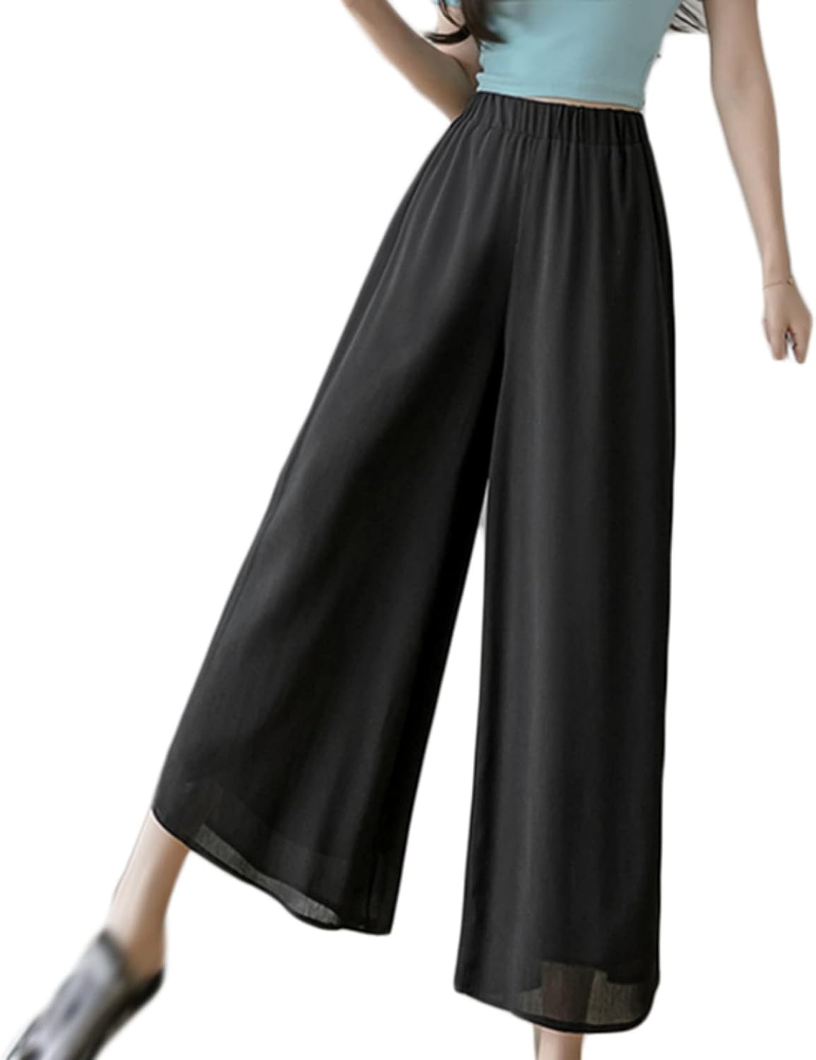 　　　 ◆◇◆売れている秘密◆◇◆ 【サイズ（cm）】S パンツ丈：88cm ウエスト：59-89cm　ヒップ122cm M パンツ丈：89cm ウエスト：63-92cm　ヒップ125cm L パンツ丈：90cm ウエスト：66-95cm　ヒップ128cm XL パンツ丈：91cm ウエスト：69-98cm　ヒップ130cm 商品には個体差がございますので、若干のサイズ誤差は予めご了承下さい。 風になびくシフォン素材の軽やかな風合いは落ち感と合わせて、魅力で女性らしさをそっと引き出してくれて嬉しいポイントです。 歩くたび美シルエットがふんわりと展開される。二重チュールの十分なプリーツが入っていて、おしゃれで可愛い雰囲気たっぷりしたロングスカートが登場しました！ ハイウエストでトップスをインすると、足長効果のガウチョパンツ。ウェストは総ゴム仕様になっているので、着脱が楽ちんなのも嬉しいポイントです。生地をたっぷりと使ったワイドシルエットで気になる脚のラインをカバー。 シンプルなデザインなので、スタイルを選ばずどんなトップスに合わせやすいアイテム。通学、旅行、カジュアル、日常、普段着、部屋着、スポーツウェア、フィットネス服、海など様々な場面に着用頂けます。 　　　◆◇◆注意事項◆◇◆ご覧のモニターの環境、撮影環境により実物と色味が異なって見える場合がございます。湿った状態で他のものと擦り合わせると色が移る恐れがあります。濃色品の洗濯時は、白色、淡色と分けて洗ってください。説明 Item Detail ■ 品質／シフォン ● ウエストゴム使い ■洗濯機時ネット使用 【サイズ（cm）】 S パンツ丈：88cm ウエスト：59-89cm　ヒップ122cm M パンツ丈：89cm ウエスト：63-92cm　ヒップ125cm L パンツ丈：90cm ウエスト：66-95cm　ヒップ128cm XL パンツ丈：91cm ウエスト：69-98cm　ヒップ130cm 【豊富なカラー展開！】 着心地バツグンのシフォン素材?楽ちんキレイなワイドパンツが登場！ 美しい落ち感＆すっきりシルエットで美脚魅せ！ 【楽ちんキレイのポイント！】 ?ハイウエスト＆美しい落ち感でまっすぐ美脚シルエットを演出。 ?縦のラインを強調し、すっきり見えるフロントタックデザイン。 ?前インコーデもすっきり決まるウエストデザイン。 ?ゴム仕様ではき心地楽々。 【やや厚みのあるシフォン素材】 ?程よいハリ感があり、上品でキレイなシルエット。 ?伸縮性があり柔らかな素材感で着心地バツグン。 ?ご自宅で洗えてお手入れも楽々。 ■ 必ずご確認ください 商品について 商品には個体差がございますので、若干のサイズ誤差は予めご了承下さい。 実物と同様の写真を掲載できるよう努力をしておりますが、撮影シーンや、お客様のモニター?環境設定により、商品の色?素材感が実物と異なる場合がございます。 機械による生産過程におきまして、どうしても生地を織る際の糸の継ぎ目や多少のほつれなどが生じている場合がございます。 キーワード検索：ワイドパンツ レディース ガウチョパンツ レディース 秋 春 夏 大きいサイズ ゆったり ボトムス フレアパンツ 体型カバー ウエストゴム 無地 リラックス 着痩せ 美脚 通勤 着痩せ 上品 きれいめ カジュアル 裏地あり 20代 30代 40代 パンツ ロング ロングパンツ マキシ丈 マキシ ナチュラル ワイド サルエルパンツ フレアパンツ