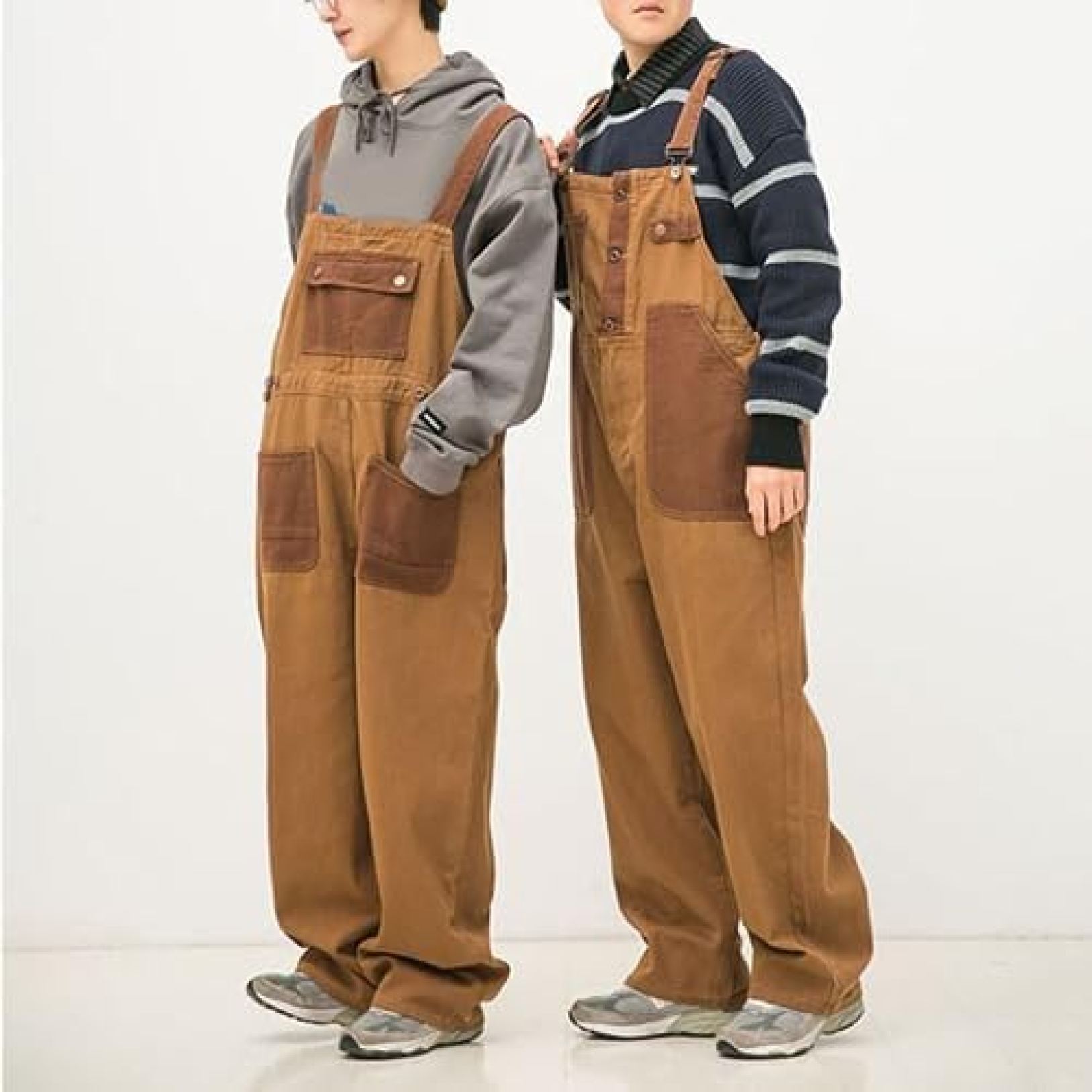Nartoostonのサロペット オーバーオール メンズ オールインワン ワイドパンツ つなぎ カーゴパンツ 両面着 サスペンダージーンズアメカジ ゆったり カジュアルパンツ 作業服 大きいサイズ｜アングル3